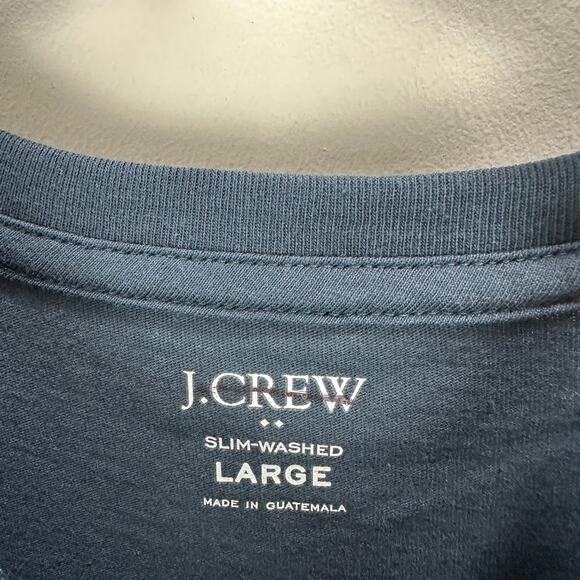 J.Crew Cotton Washed Jersey Pocket Tee Crewneck Vintage Navy Mens Large NWT - Picture 6 of 11